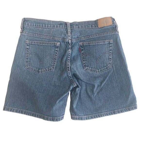 Ladies Levi 515 Stretch Blue Denim Shorts 6" Inseam Size 10 - Picture 6 of 6